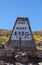 Mountain pass sign at 4170, Jujuy, Argentina