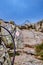 Mountain passes with chains and cables