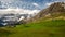 Mountain pastures near Cirque de Gavarnie in the French Pyrenees