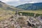 Mountain pastures and rocks, Altai mountains, Siberia Russia