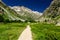 Mountain path in French Alps, France