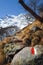 Mountain path trough the Monte Rosa Massif Piedmont, Italy