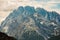 Mountain Peak of Monte Cristallo from Tre Cime di Lavaredo - Sesto Dolomites Italy