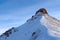 Mountain peak and moon