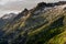 Mountain peak nearby Grimselpass in the Swiss mountains