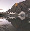 Mountain Peak Reflection Calm Lake Water Alpine Glow Canadian Rockies Kootenay National Park