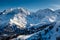 Mountain Peak and Ski Slope near Megeve in French Alps