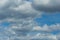 Mountain peak snow clouds blue sky, epirus Ioannina Greece Mitsikeli pea