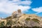 Mountain peak of Torre dei Scarperi or Schwabenalpenkopf - Dolomites Italian Alps