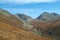 Mountain peaks in the Altay in the morning