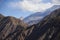 Mountain peaks in the Andean area of Potrerillos, Mendoza, Argentina