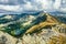 Mountain peaks in the autumn. Tatra Mountains in Poland