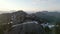 Mountain Peaks in Canadian Landscape. Aerial View. British Columbia, Canada.