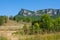 Mountain peaks and cliffs in the Drome region of Southern france