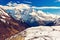 Mountain peaks Kangtega and Thamserku in Himalayas