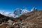 Mountain peaks and rocks: Himalaya landscape