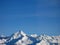 Mountain peaks in snow