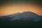 Mountain peaks at sunset, Bieszczady Mountains, Poland