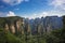 Mountain Peaks in Zhangjiajie National Forest Park, China