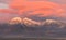 Mountain peeks of Kocna,Grintavec and Kalski greben in afterglow