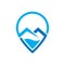 Mountain point logo images illustration