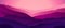 Mountain purple landscape. Panorama horizontal of open huge hills against setting sun.