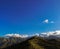 Mountain range against clouds. Idyllic landscape