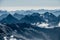 Mountain range fog layers, Tauern, Grossglockner, Austria