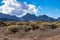 Mountain range at La Sorrueda dam and La Fortaleza de Ansite in Gran Canaria, Canary Islands, Spain