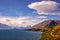Mountain range and lake view from Bennetts Bluff, New Zealand