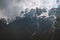 Mountain range landscape stormy clouds weather Caucasus mountains nature