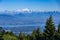 Mountain range of monte bianco white montain italy france