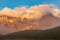 Mountain range of Mount Costazza in beautiful sunset, Dolomite