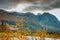 Mountain range near Hemsedal in Buskerud municipality in Norway