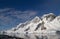 mountain range on one of the islands near the Antarctic Peninsula