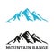 Mountain range silhouette logo template