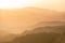 Mountain range at sunset, Black Forest, Germany