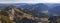 Mountain range and valleys - view from wendelstein mountain