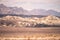 Mountain ranges in the distance of the desert of Death Valley