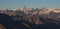 Mountain ranges seen from mount Titlis