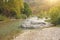 Mountain Rapid River in Italy. Sicily Island, Italy, Alcantara Gorge