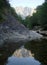 Mountain reflected in the stream