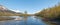 Mountain reflecting in Moose Flats Wetland and Portage Creek in Turnagain Arm near Anchorage Alaska United States