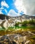 Mountain reflection in alpine tarn