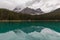 Mountain Reflection on Calm Lake in Jasper