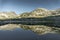 Mountain reflection in a huge alpine lake