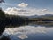 Mountain reflection mirrored in lake