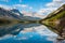 Mountain reflection in Waterfowl Lake