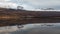 Mountain reflections in Berufjordur, eastern fjords