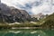 Mountain reflections at Lake Prags